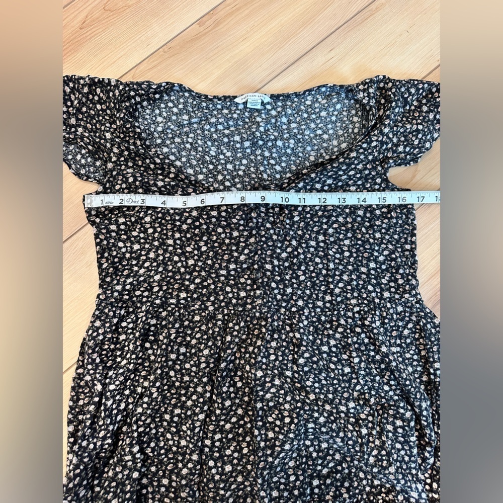 American Eagle Outfitters Black and White Tiered Ruffled Sundress - Picture 7 of 8